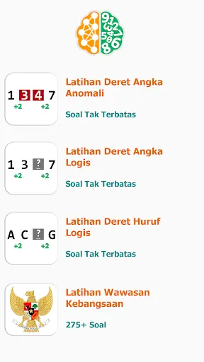 GMath: Deret Huruf/Angka & TWK | Permainan | XWorld