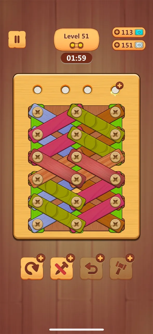 Wood Nuts & Bolts Puzzle | Permainan | XWorld