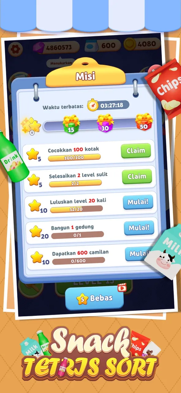 Snack Tetris Sort | Permainan | XWorld