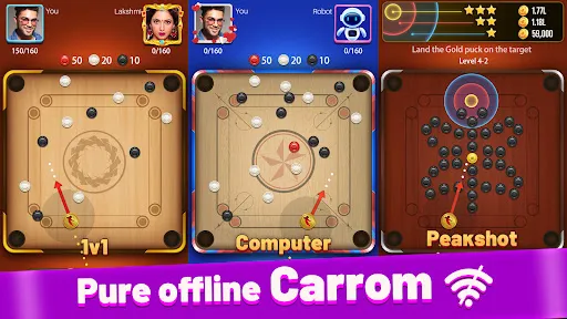 Carrom Lite-Board Offline Game | Jogos | XWorld