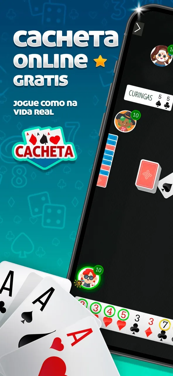 Cacheta MegaJogos: Cartas | Jogos | XWorld