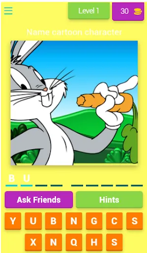 Cartoon Characters Quiz | juego | XWorld