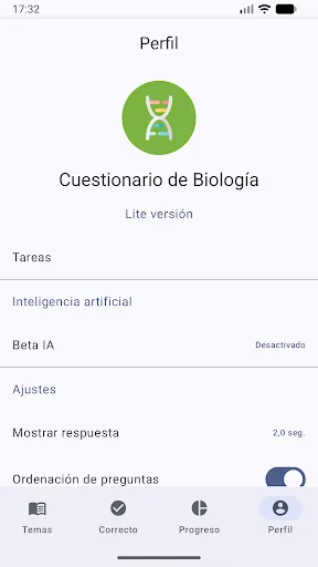 Cuestionario de Biología | juego | XWorld