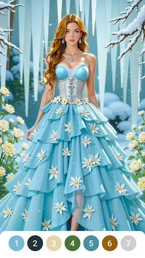 Dress Gown Color by Numbers | juego | XWorld