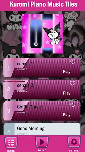 Kuromi Piano tiles Music | Permainan | XWorld