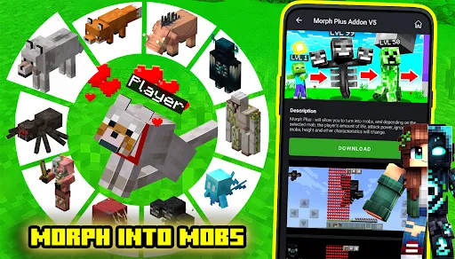 Morph Mods for Minecraft PE | Games | XWorld