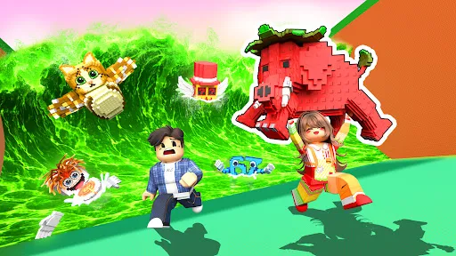 Escape Tsunami: Grab Brainrot | Игры | XWorld