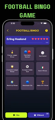 Football Bingo - Footy Games | Permainan | XWorld