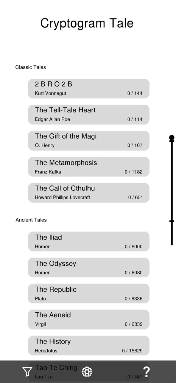 Cryptogram Tale | Permainan | XWorld