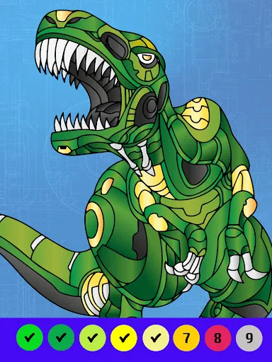 Dino Robot Coloring By Numbers | Games | XWorld Dino Robot Coloring By Numbers | Games | XWorld