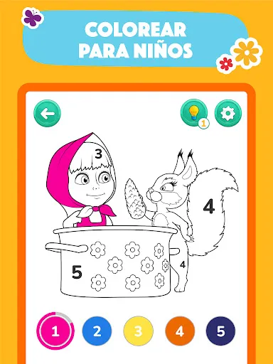 Masha y el Oso Para Colorear | juego | XWorld