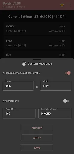 Pixels: Resolution+DPI Changer | Games | XWorld