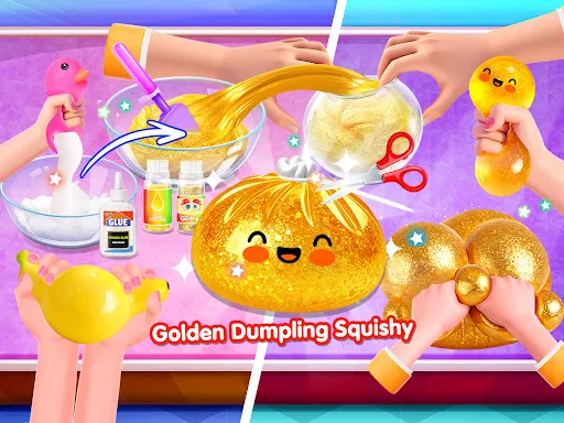 Dumpling Squishy Glitter Slime | Игры | XWorld