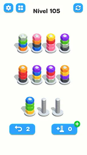 Nuts & Bolts, Color Screw Sort | Jogos | XWorld