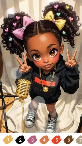 Black Color - Color by Number | Permainan | XWorld