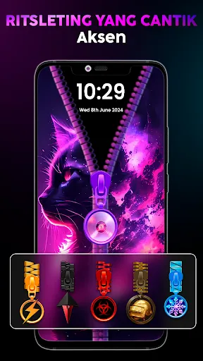 Layar Kunci Ritsleting Temas | Permainan | XWorld