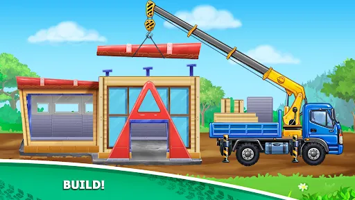 Kids truck games Build a house | Games | XWorld