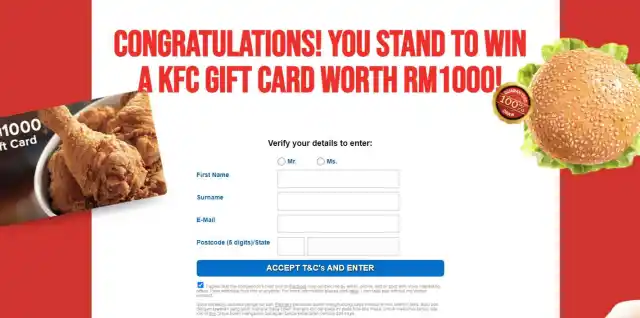 WIN RM1000 KFC VOUCHER | Permainan | XWorld