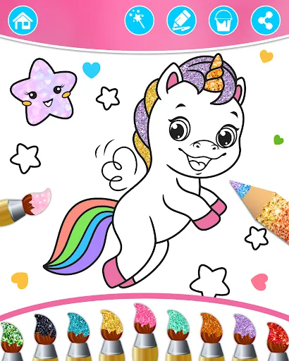 Princesa para Colorir Glitter | juego | XWorld