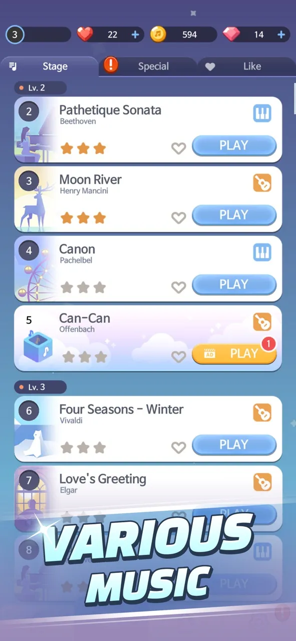 Healing Tiles : Guitar & Piano | Games | XWorld
