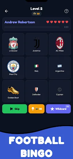 Football Bingo - Footy Games | Games | XWorld