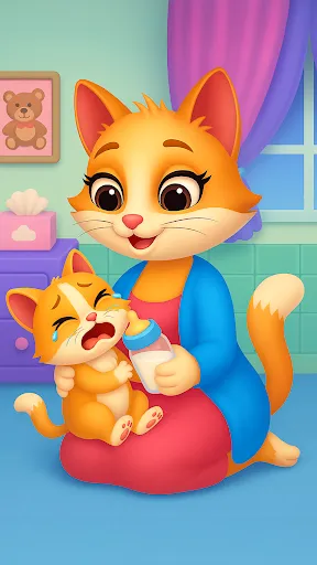 Perawatan kucing & mama | Permainan | XWorld