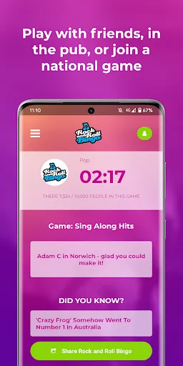 Rock and Roll Bingo Music Quiz | Games | XWorld