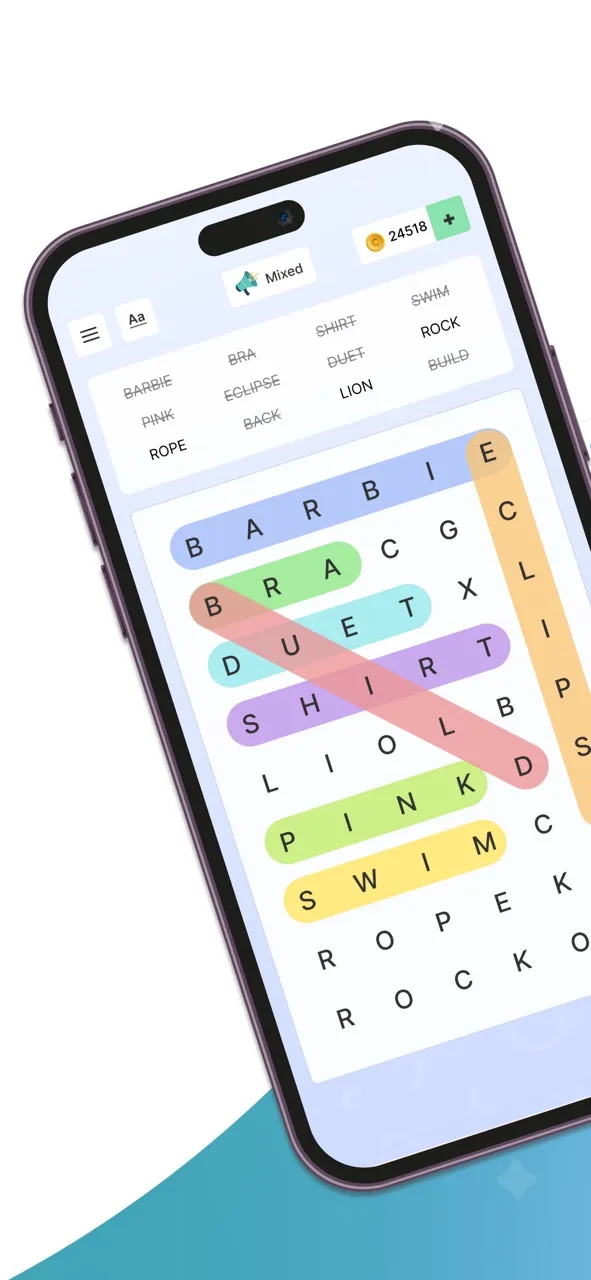 Word Search Colorful | Permainan | XWorld