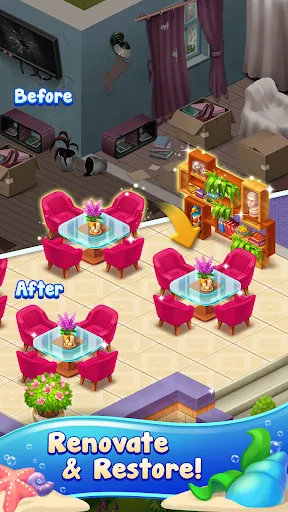 Seaside Cafe: Merge Cooking | เกม | XWorld