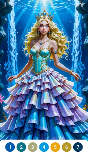 Dress Gown Color by Numbers | juego | XWorld