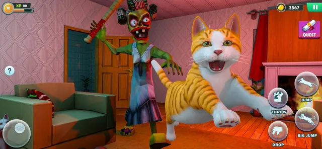 Prankster Cat vs Horror Gran | Permainan | XWorld