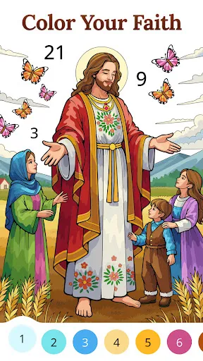 Bible Coloring Paint By Number | Games | XWorld