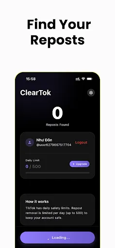 ClearTok: repost remover | Permainan | XWorld