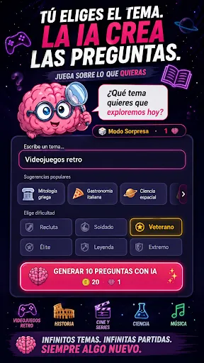 Mentium: Trivia y Quiz con IA | juego | XWorld