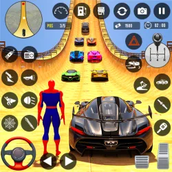 XWorld | Superhero Car: Mega Ramp Games