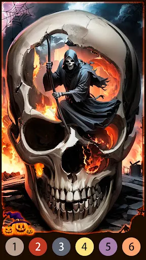 Dark Skeleton Color by number | Игры | XWorld
