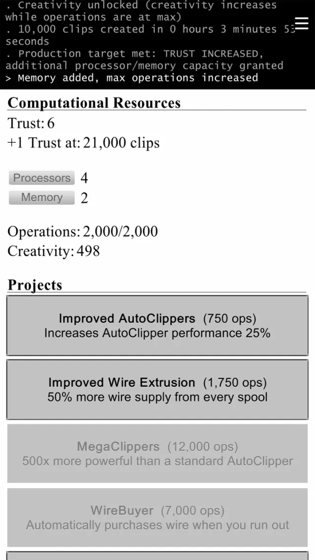 Universal Paperclips™ | Permainan | XWorld