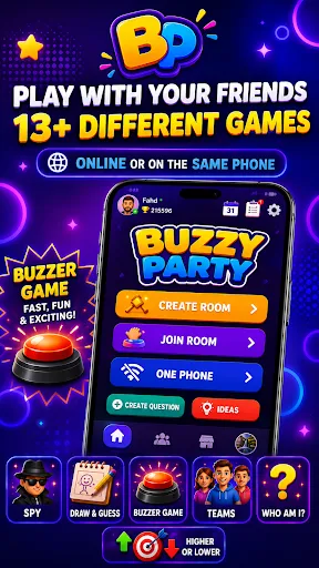 Buzzy Party: Imposter & Games | Games | XWorld Buzzy Party: Imposter & Games | Games | XWorld