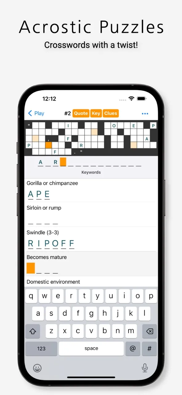 Acrostic Crossword Puzzles | Permainan | XWorld