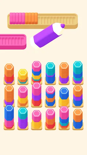 Pencil Stack Color Sort | Игры | XWorld