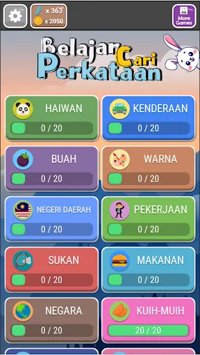 Belajar Mengeja Cari Perkataan | Permainan | XWorld