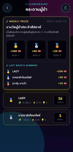 ถ้อยคำเพื่อรางวัล | เกม | XWorld