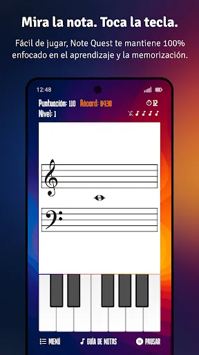 Note Quest: Leer Partituras | juego | XWorld