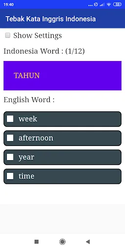 Tebak Kata Inggris Indonesia | Permainan | XWorld