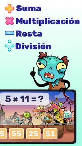 Matemáticas: Invasión Zombi | juego | XWorld