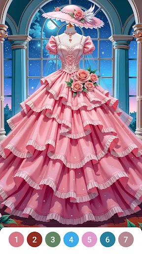 Dress Gown Color by Numbers | Games | XWorld