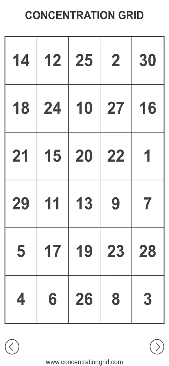 Concentration Grid | Games | XWorld