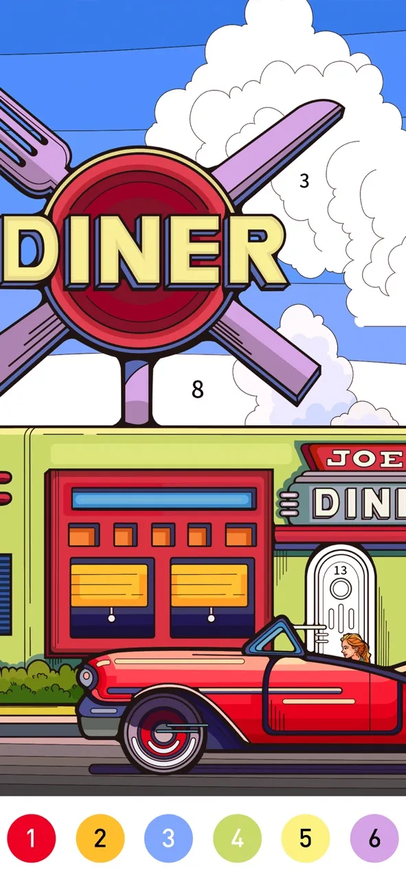 Nostalgia Color by number game | Игры | XWorld
