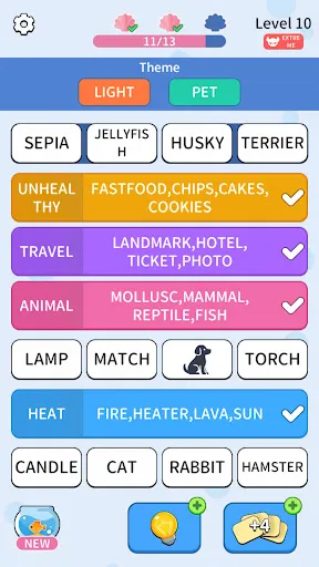 Association Sort: Word Match | Permainan | XWorld