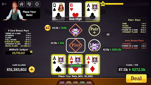 Triple Card Poker - Three Card | 游戏 | XWorld